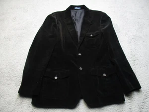 Giacca Polo Ralph Lauren vintage uomo XL nero velluto a coste cappotto sportivo blazer preppy - Foto 1 di 13