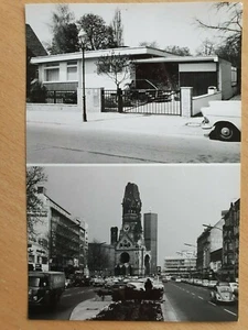 Foto AK Berlin zweigeteilte Karte mit Haus Einzelhaus unbekanntes Grundstück - Bild 1 von 3