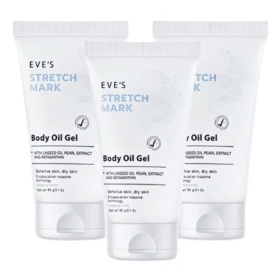 EVE'S Stretch Mark  Body Oil Gel Moisture Nourish Smooth Soft Skin 90g x3 - Image 1 of 4