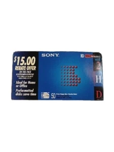 New Old Stock Sony 35MFD-2HD Micro Floppy Disks 3.5" MAC Formatted 35 Pack A74 - Afbeelding 1 van 6