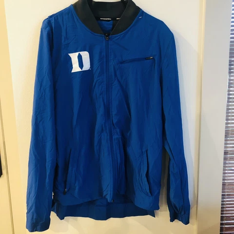 Nike Jacket Duke Blue Devils Mens Dri Fit Windbreaker Vented Full Zip Large Cover