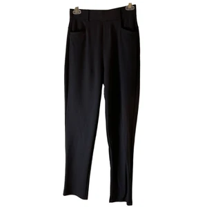 New Mix Black High Rise Stretch Pants Women’s Med Straight Leg Made in China New - Picture 1 of 9