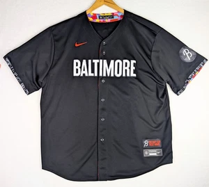 Maglia baseball MLB x Nike City Connect Series Baltimore Orioles nera 3XL nuova senza etichette - Foto 1 di 12