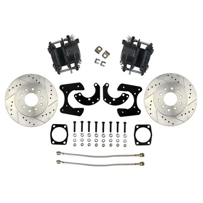 Kit de conversión de disco trasero Ford estilo antiguo perforado en cruz y ranurado sin cable Foto 1 de 4