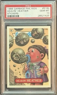 1988 GARBAGE PAIL KIDS SERIES 13 #516B HEAVIN HEATHER PSA 10 GEM MINT - Image 1 of 2