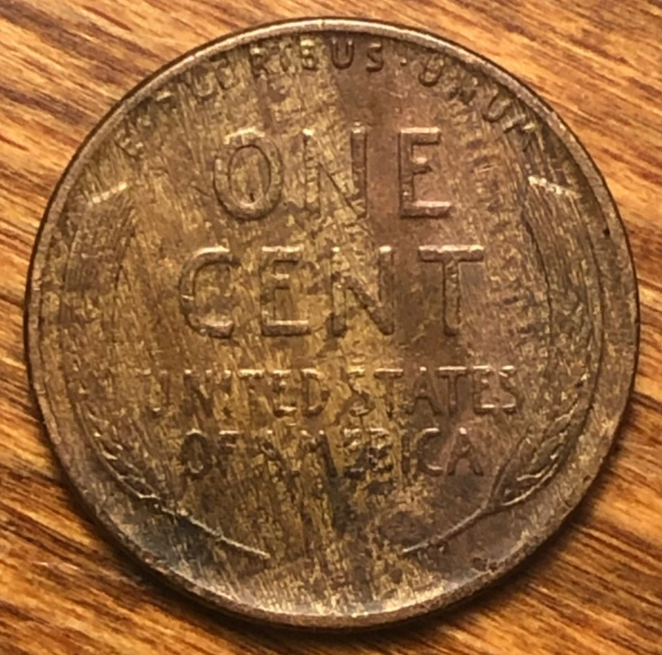 1940 Lincoln Wheat Cent Streaky Woody Improper Alloy Mix Error Unique Eye Appeal - Image 1 of 4