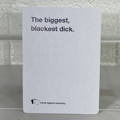 Cards Against Humanity Karte "The Biggest Blackest Dick", silber geprägt - Bild 1 von 4