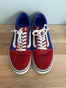 VANS Ward Low Skate Shoe 507698 Checkered Red White Blue Men’s Size 10 - Picture 1 of 9