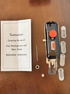 Attacco asola per macchine da cucire NUOVA CASA con scatola/manuale vintage - Foto 1 di 5