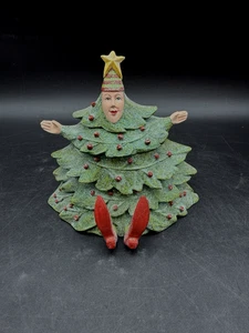 Department Dept 56 Christmas Krinkles ~ Baum Dame Schmuckschatulle grün - Bild 1 von 11