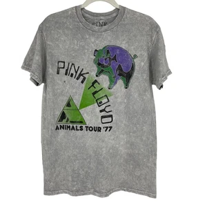 Officially Licensed Pink Floyd Animals Tour '77 T-Shirt Gray Acid Wash Medium  - Picture 1 of 6