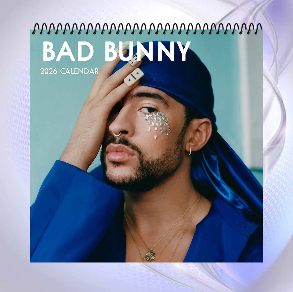Bad Bunny 2026 Wall Calendar, Stylish Music Star Photo Collection - Image 1 of 4