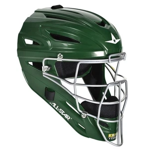 Casco de receptor de béisbol All-Star System Seven para adultos - verde oscuro - Imagen 1 de 1