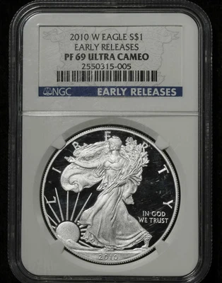 NGC PF69 2010 Ultra camafeo lanzamientos tempranos prueba American Silver Eagle Foto 1 de 3