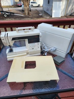 Elna 6000 Computer Sewing Machine With Foot Pedal Accessories Case Working READ - Image 1 of 4