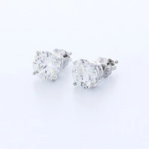 Klassische Ohrstecker 2,2 KT LABORGEFERTIGTE DIAMANTEN E/VS1 RUNDSCHLIFF 14 K WEISSGOLD - Bild 1 von 3