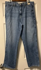 AMO Painterly Hose Gr. 32 NEU Mid Rise Straight Leg Carpenter Jeans - Bild 1 von 10