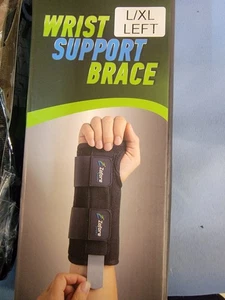 L/XL Left Wrist Brace Support Carpal Tunnel Sprain Arthritis Adjustable Night - Bild 1 von 8
