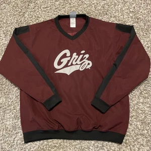 Montana Grizzlies Windbreaker V-neck Pullover M Knights Apparel NCAA Maroon - Picture 1 of 8