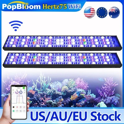 PopBloom H75 Marine Aquarium Led Light Full Spectrum for 90-360cm Marine Coral - Image 1 of 4