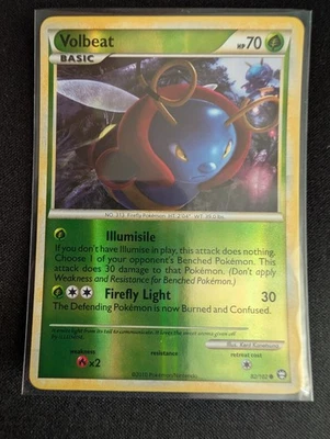 Pokemon TCG Volbeat 82/102 Reverse-Holo HG SS Triumphant Set 2010 NM - Image 1 of 4