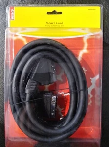 5M Fully Screened Wired Scart Lead Cable - New & Sealed - 5 Metre - Picture 1 of 3