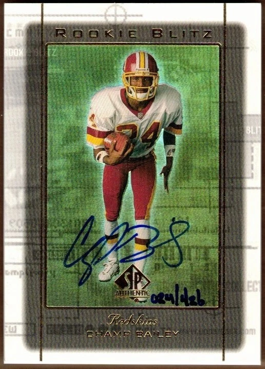 1999 UPPER DECK SP AUTHENTIC BUYBACK ROOKIE AUTO CHAMP BAILEY #084/426 - Image 1 of 1