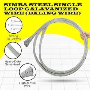 50/ 100/250 pcs Baling Wire 14GA x 14 FT Single Loop Galvanize Wire Paper, Metal - Picture 1 of 21