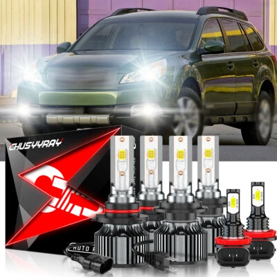 Faro delantero LED haz alto bajo + bombillas antiniebla para Subaru Outback 2010-2014 Foto 1 de 4