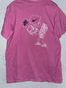 Nike Girls Just Do It Graphic Tee Shirt Pink Sz M Crew neck short sleeve - Picture 1 of 5
