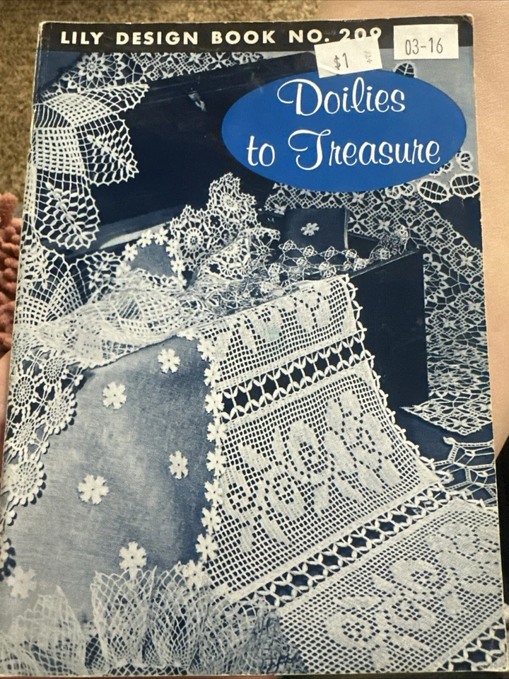 Libro de diseños de tapetes para tesoro/lirios n.º 209 patrones de ganchillo de colección núcleo de cabaña Foto 1 de 4
