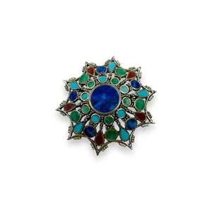 Vintage Mode Art Arthur Pepper Multi-Color Acrylic Brooch Pin - Picture 1 of 6