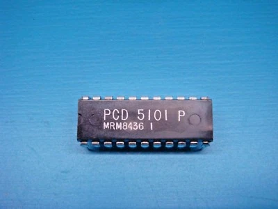 (1) PHILIPS PCD5101P 256 x 4-BIT STATIC RAM 22 PIN PDIP VINTAGE PINBALL SRAM IC