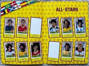 PANINI FOOTBALL SUPERSTARS 1984 ACETATE/PLASTIC CARD ALL STARS X 10 - Picture 1 of 3