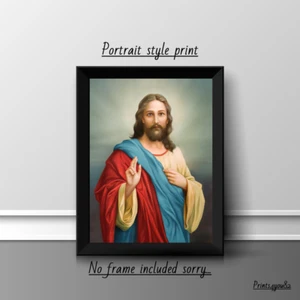 JESUS CHRIST A4 PRINT POSTER PICTURE WALL ART HOME DECOR UNFRAMED NEW GIFT - Picture 1 of 2