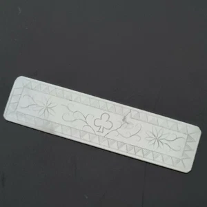 Antique Mother of Pearl Counter 18thC Engraved Mother of Pearl Ace of Spades Token - Picture 1 of 2