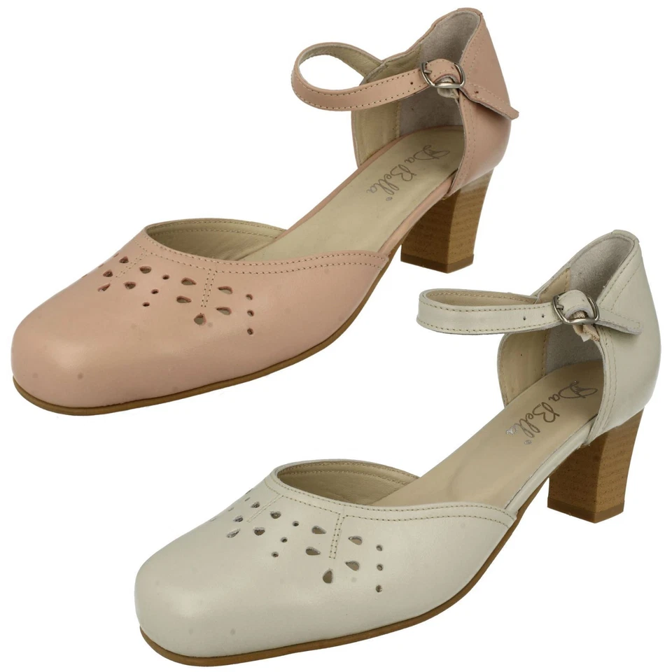 Da Bella leather court shoe available in pink or beige GAIL EE fitting - Image 1 of 1