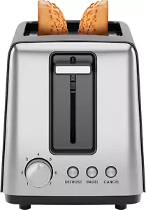 2 Slice Toaster, 7 Shade Settings, Removable Crumb Tray, Thick Bread and Bagel T - Picture 1 of 12
