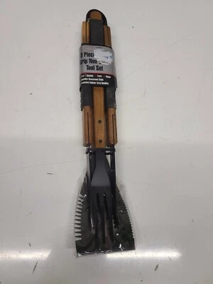 Pacific 3 Piece Premium BBQ Tool Set For Grilling - Image 1 of 4