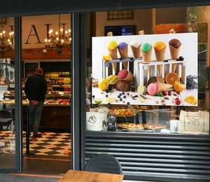 3D Ice Cream Dessert Shop G132 Window Stickers Vinyl Wall Mural Decals Coco - Picture 1 of 11