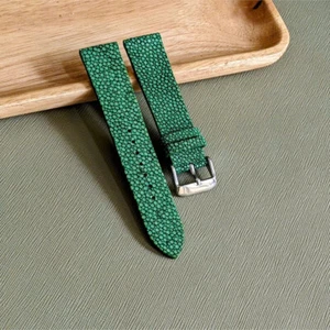 Quick Release Stingray Watch Strap, Men Leather Watch Band, Unpadded 16mm - 24mm - Picture 1 of 20