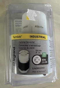 Legrand Turnlok Industrial Locking Connector L1430CCCV3 30 Amp Nema L14-30R - Picture 1 of 4