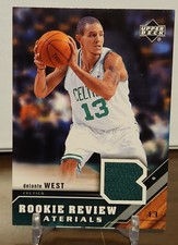 2005-06 Upper Deck Delonte West Rookie Review Materials RC Jersey patch Free Shi