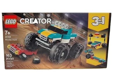 LEGO Creator 3-in-1 Monster Truck Cool Building Kit 31101 New Sealed  - Image 1 of 4
