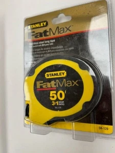 STANLEY FATMAX STAINLESS STEEL LONG TAPE 50' #34-129 NEW PACKAGE IS SHELF WORN - Picture 1 of 6