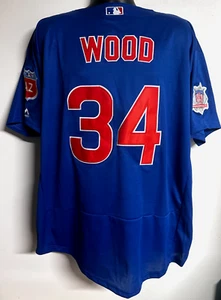 Camiseta de béisbol MLB Chicago Cubs #34 Kerry Wood para hombre talla: 52 azul - usada - Imagen 1 de 14