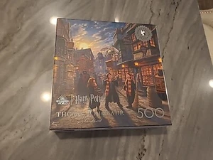 Thomas Kinkade Silver Select Harry Potter Diagon Alley 500 Puzzle New Ceaco - Picture 1 of 9