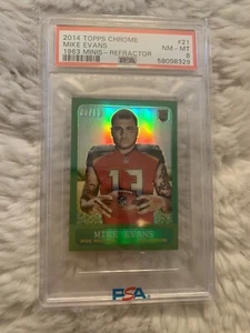 2014 PSA Pop 1 RC/99 Mike Evans bewertet Topps Chrom Mini Refraktor Rookie SP - Bild 1 von 4