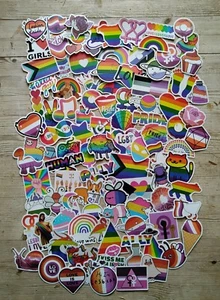 LGBT Pride Regenbogen Aufkleber Abziehbilder x 10 zufällig (Lot 1201) - Bild 1 von 10