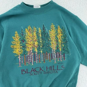 vintage 90s BLACK HILLS SOUTH DAKOTA CREWNECK SWEATSHIRT SMALL nature autumn - Picture 1 of 8